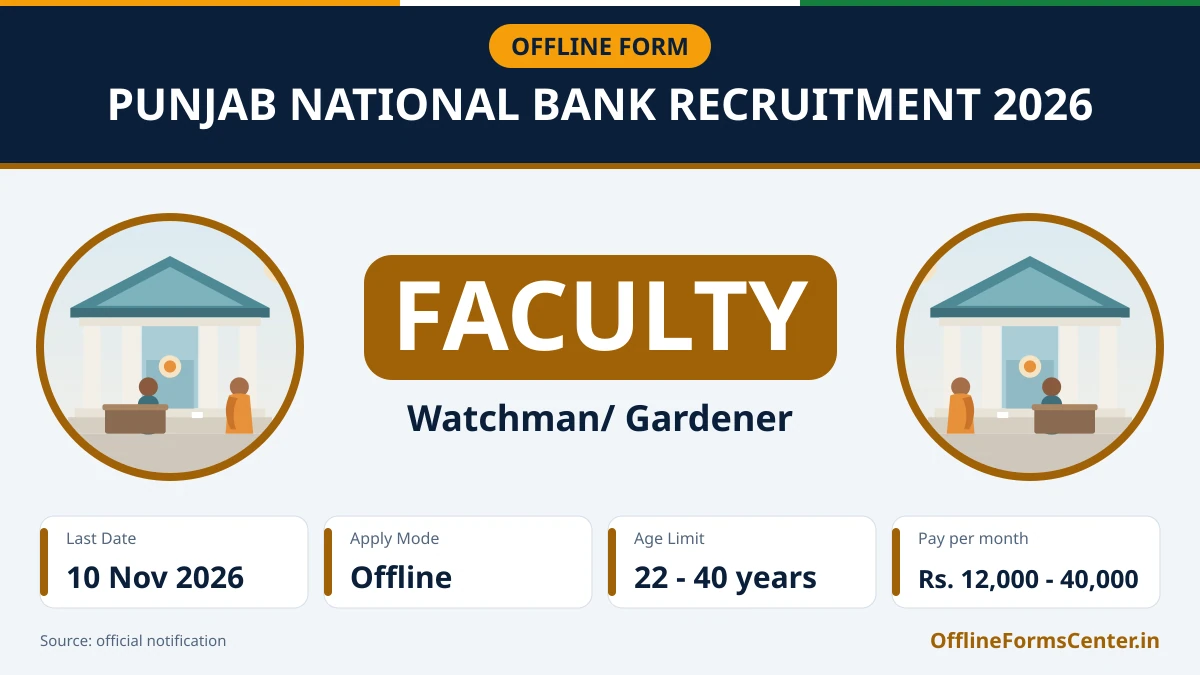 punjab national bank recruitment 2026: last date 10 November 2026