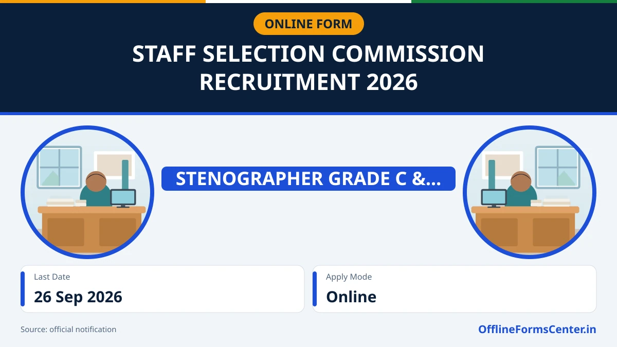 SSC Stenographer Grade C & D answer key 2026 notice